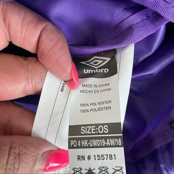 Umbro Duotone Carrysack Drawstring Bag - Purple Turquoise - Picture 5 of 7